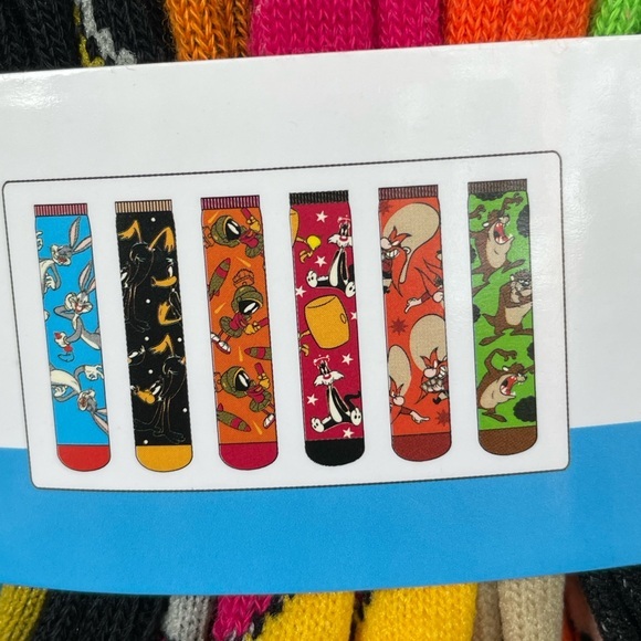 Warner Bros. Red and Orange Casual Socks Set,Men’s socks,Looney tunes socks. - Picture 1 of 12